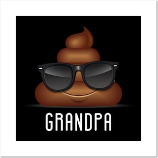 Grandpa Poop Family Matching Posters and Art